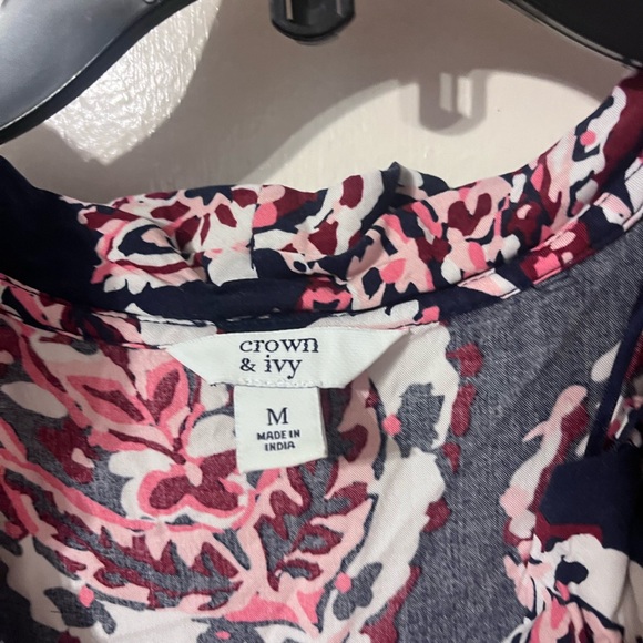 crown & ivy Navy Maxi Dress with Pink Paisley Print - Picture 2 of 2